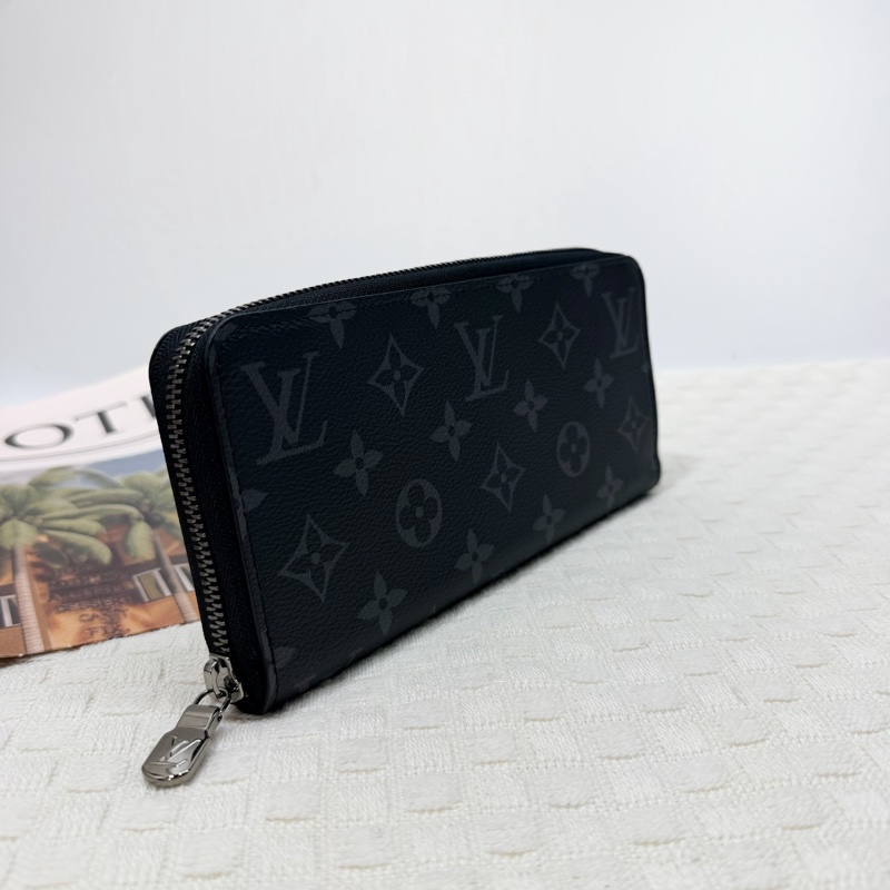 LV 黑灰原花長夾-1
