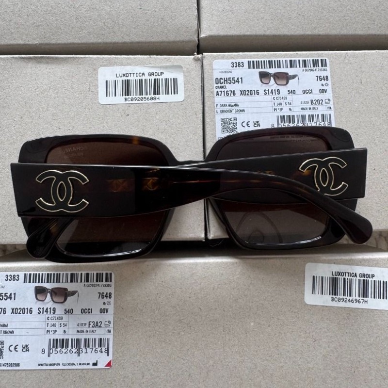 Chanel 新款大方框CH5541玳瑁色太陽眼鏡 全新全配-3