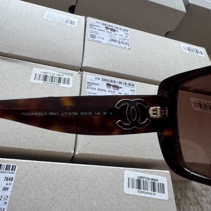Chanel 新款大方框CH5541玳瑁色太陽眼鏡 全新全配-4