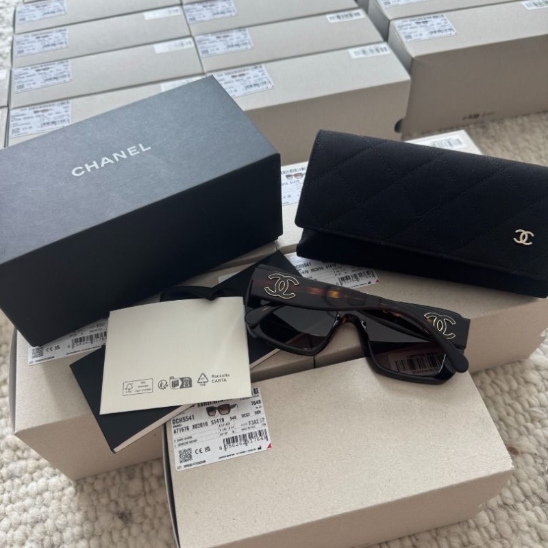 Chanel 新款大方框CH5541玳瑁色太陽眼鏡 全新全配-6