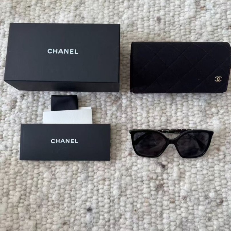 Chanel 滿logo鏡腳CH5546太陽眼鏡 全新全配-3