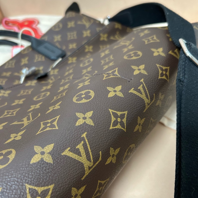 閒置新LV老花郵差包 手提斜挎兩用 送禮自用都合適 老花公文包 手提-4
