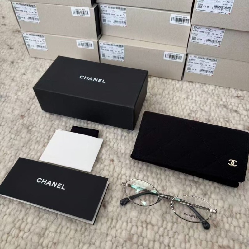 Chanel CH2227金色 銀色 黑色 金屬素顏光學眼鏡 全新全配-5