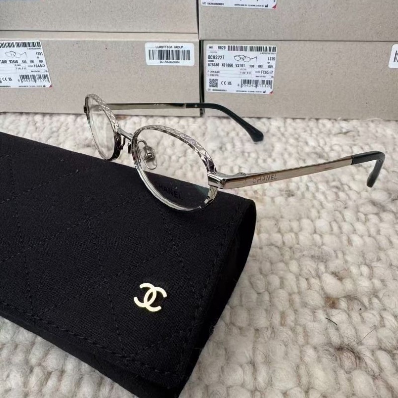 Chanel CH2227金色 銀色 黑色 金屬素顏光學眼鏡 全新全配-7