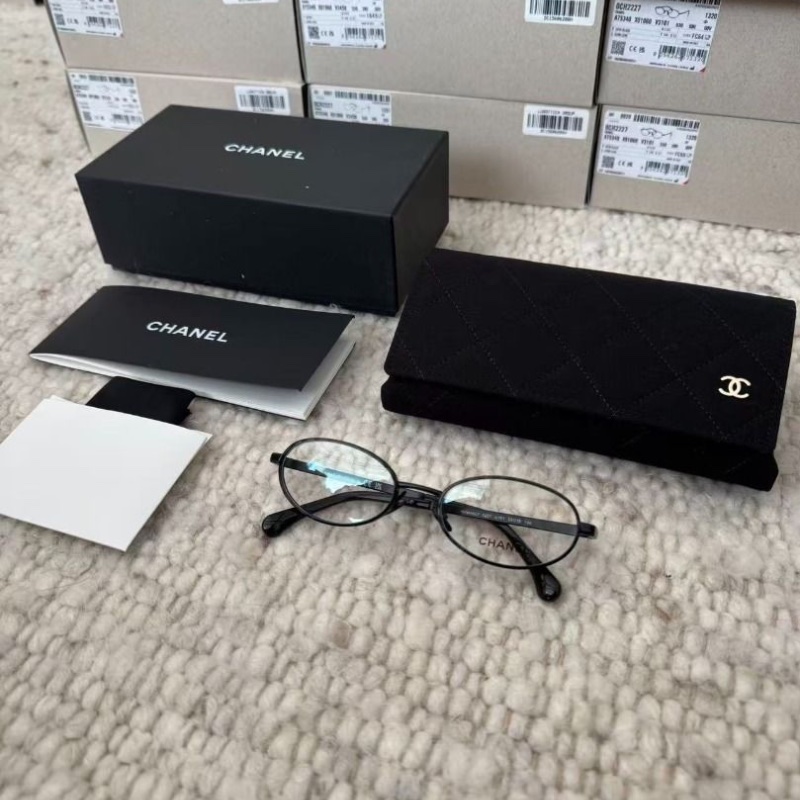 Chanel CH2227金色 銀色 黑色 金屬素顏光學眼鏡 全新全配-8