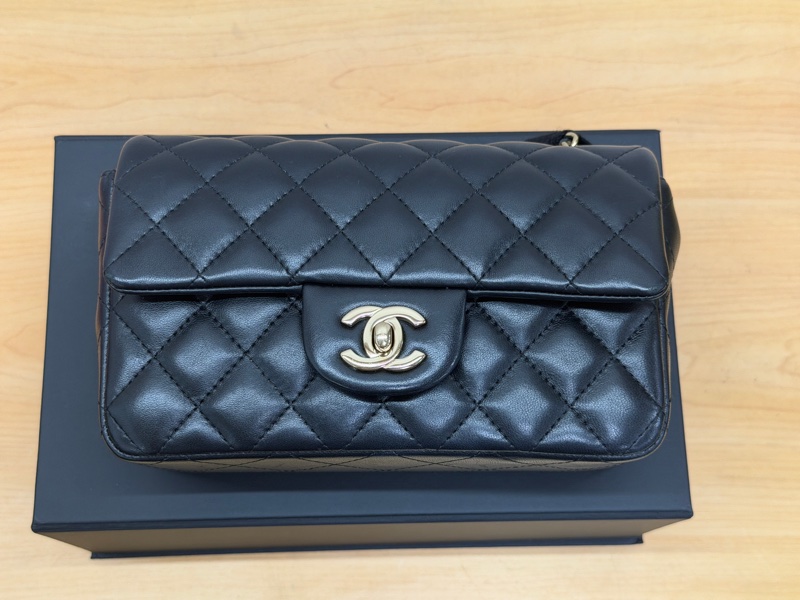 香奈兒 Chanel mini coco cf20 黑淡金 小羊皮-1