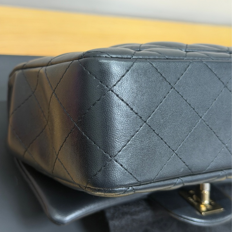 香奈兒 Chanel mini coco cf20 黑淡金 小羊皮-8