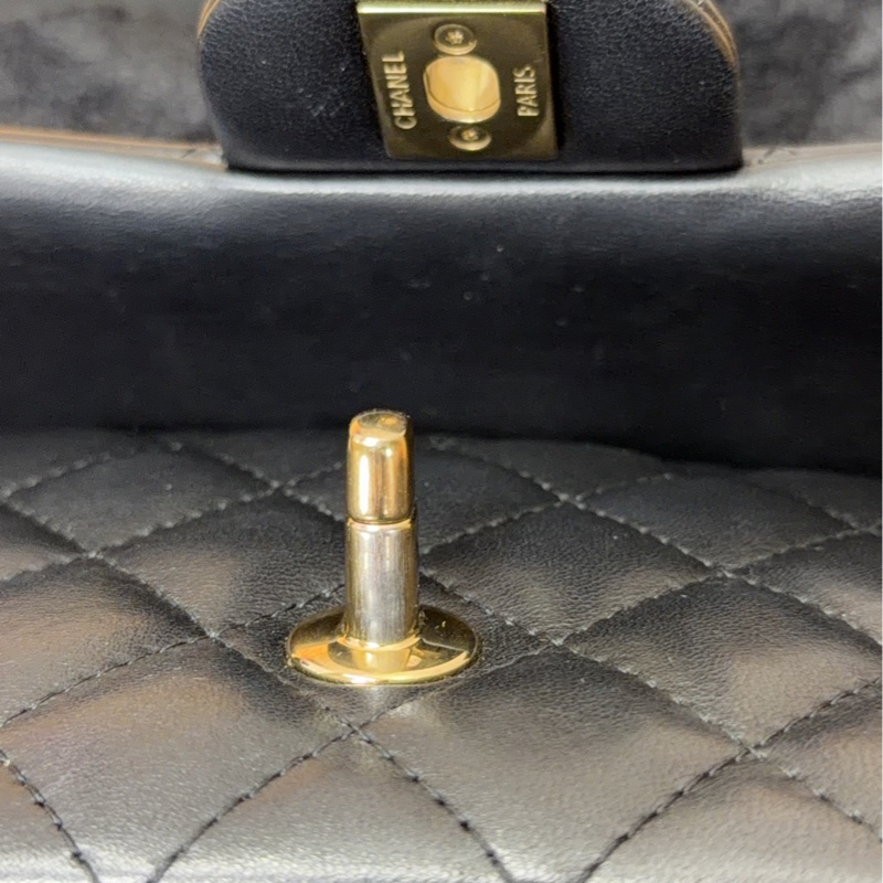 香奈兒 Chanel mini coco cf20 黑淡金 小羊皮-17