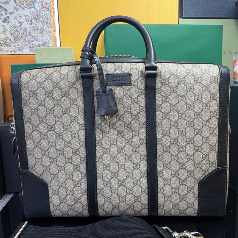 古馳/Gucci  高級人造革帆布    公文包、電腦包-0