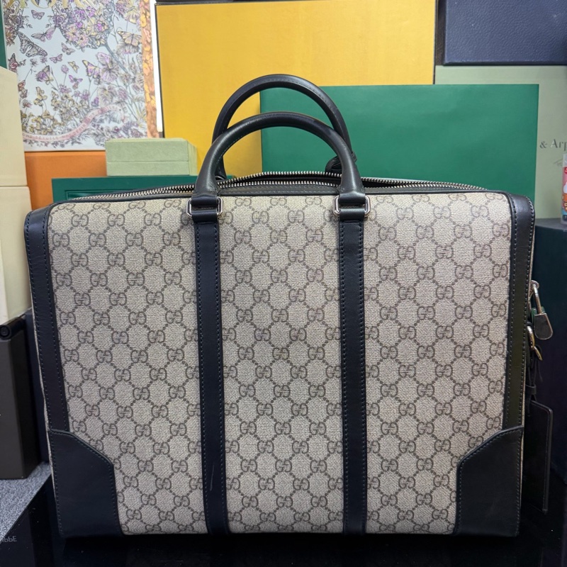 古馳/Gucci  高級人造革帆布    公文包、電腦包-1