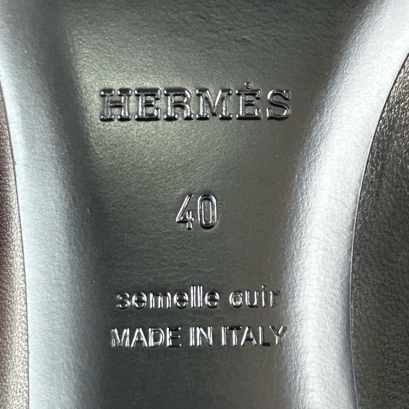 Hermes愛馬仕黑色小貓跟 尺碼：40 🧡-5