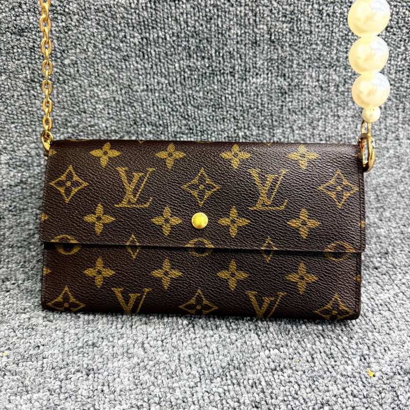 lv 路易威登 老花金豆豆錢包-0