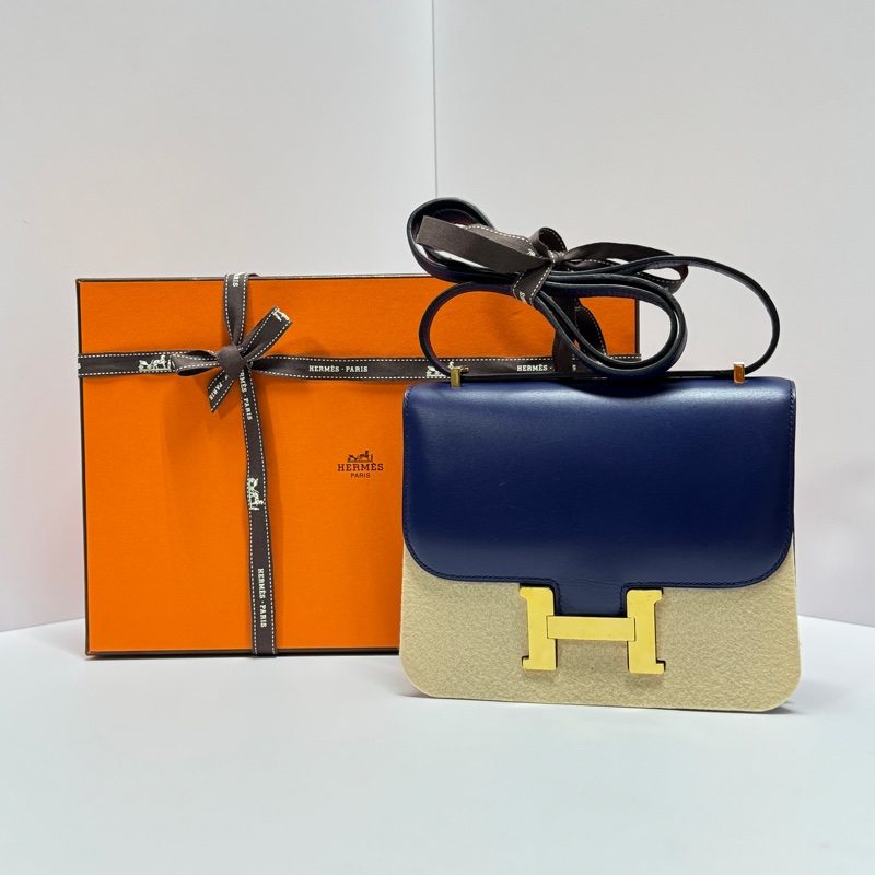 【新版康康😍】 Hermes Constance 康康18 皇家藍/金釦(專櫃價不含配貨46萬)-1