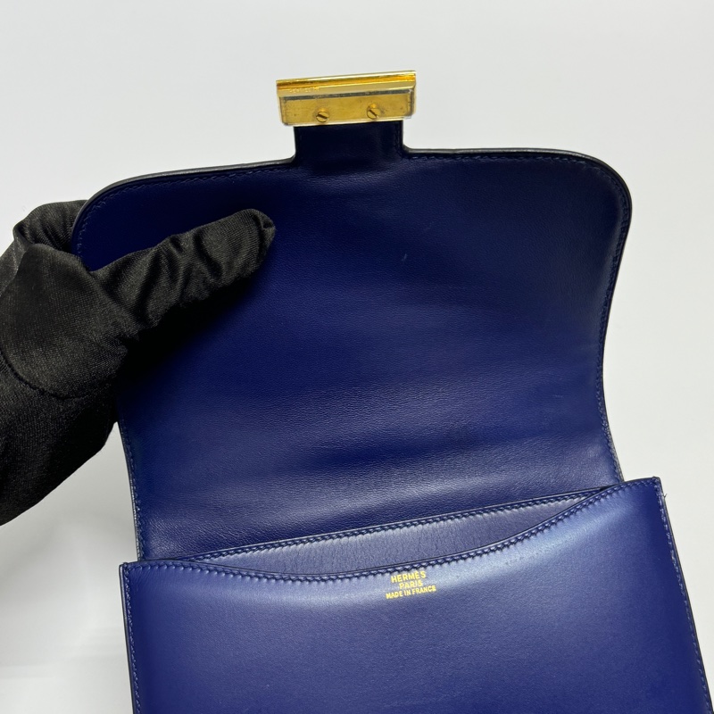 【新版康康😍】 Hermes Constance 康康18 皇家藍/金釦(專櫃價不含配貨46萬)-12