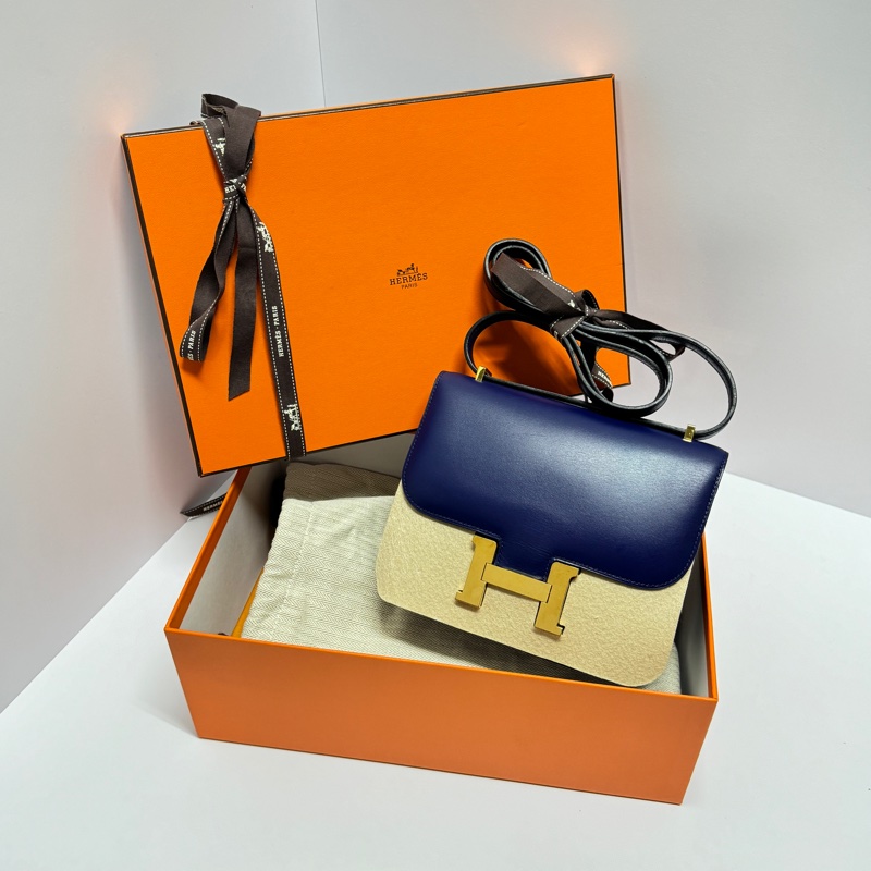 【新版康康😍】 Hermes Constance 康康18 皇家藍/金釦(專櫃價不含配貨46萬)-22