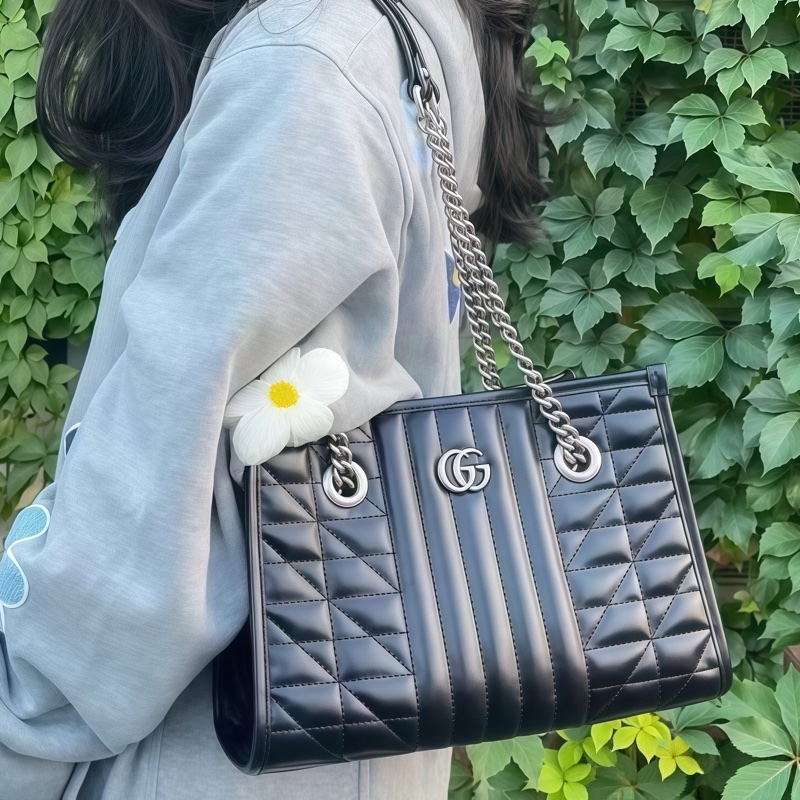 Gucci GG Marmont 黑色鏈條包｜氣質女神必收款🖤-2