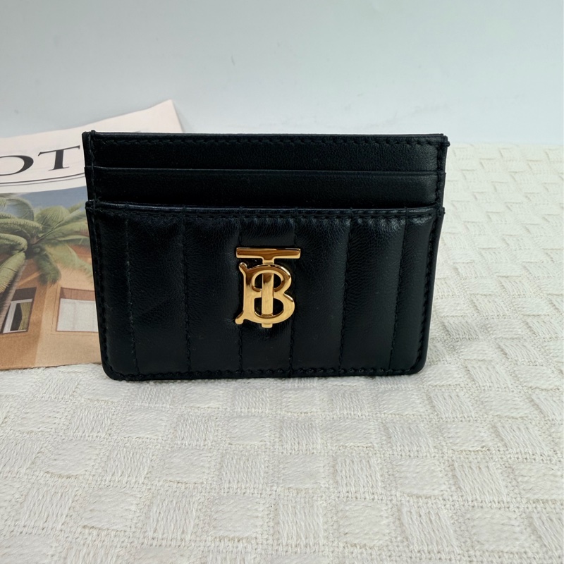 Burberry 黑金羊皮Lola卡夾-0