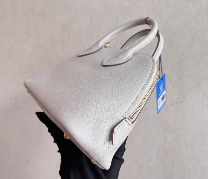 Hermes Mini bolide 珍珠灰 金扣-7