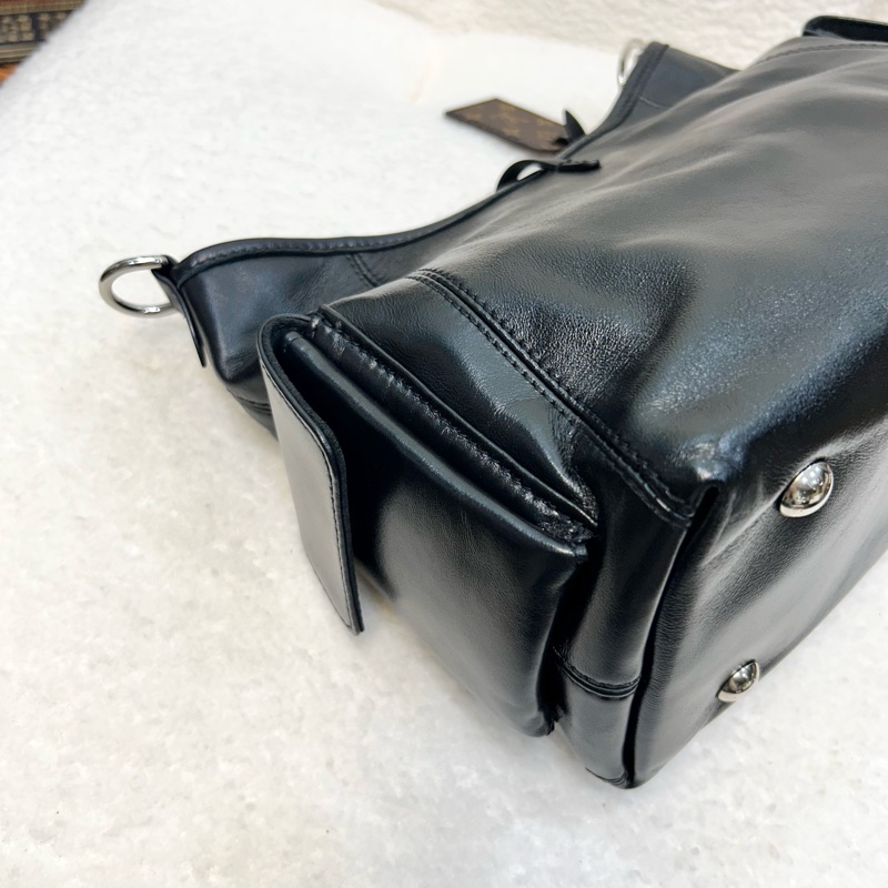 LV 黑武士大全配Louis Vuitton 黑色小羊皮 CarryAIICargo Vibe PM 肩背包 原花拼接 M24861-23