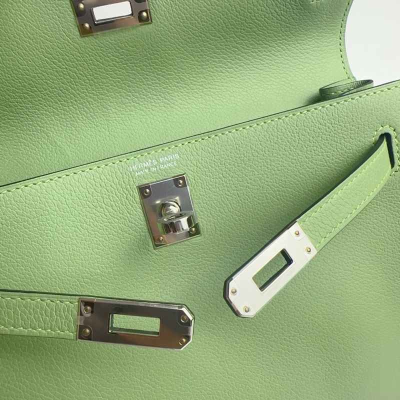 🌈Hermes💚Kelly Danse💚牛油果綠銀扣🌈全新未使用閑置🌟Swift皮🌟kellydanse🌟kelly🌟愛馬仕🌟-1