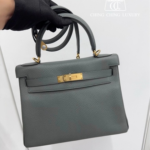 🌈Hermes🧡Kelly 28🧡63杏仁綠金扣🌈未使用閑置🌈🌟Togo皮🌟原膜在🌟kelly28🌟kelly🌟愛馬仕