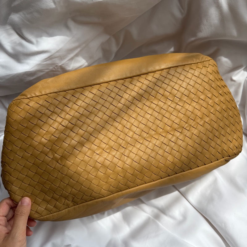 Bottega Veneta 卡其色 奶茶色 蝴蝶結 編織 Hobo 單肩包-6