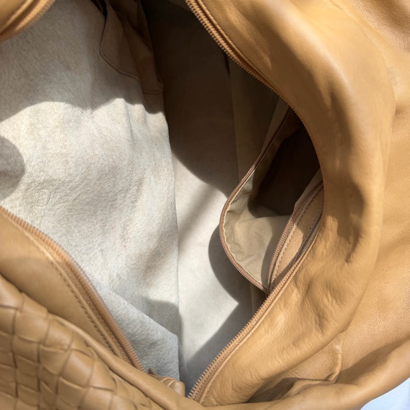 Bottega Veneta 卡其色 奶茶色 蝴蝶結 編織 Hobo 單肩包-15