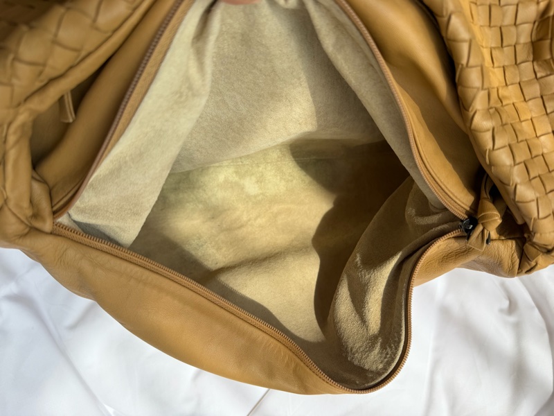 Bottega Veneta 卡其色 奶茶色 蝴蝶結 編織 Hobo 單肩包-16