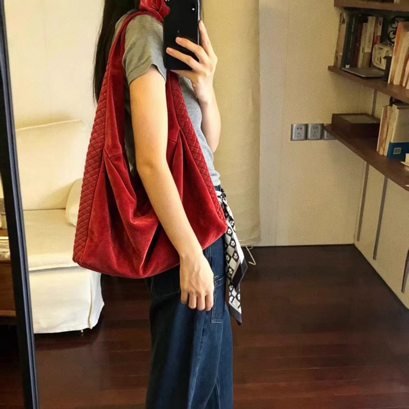 Bottega Veneta 卡其色 奶茶色 蝴蝶結 編織 Hobo 單肩包-20