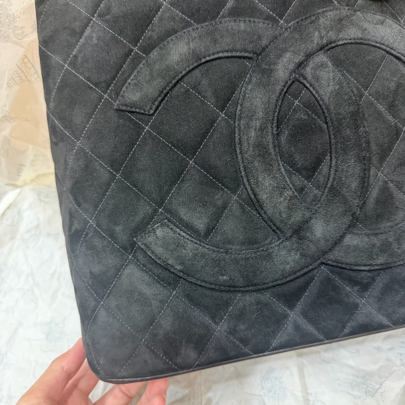 Chanel 香奈兒 中古 麂皮 希爾頓 手提包 Tote Bag-7
