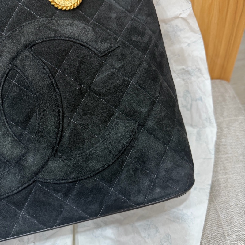 Chanel 香奈兒 中古 麂皮 希爾頓 手提包 Tote Bag-8