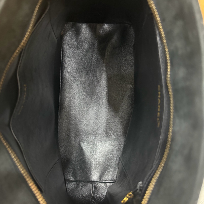 Chanel 香奈兒 中古 麂皮 希爾頓 手提包 Tote Bag-18