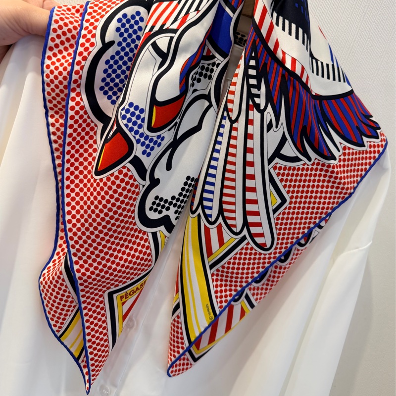 Hermes 愛馬仕 波普飛馬 70*70 絲巾 方巾-3