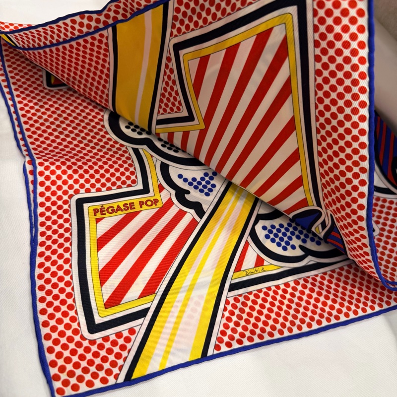 Hermes 愛馬仕 波普飛馬 70*70 絲巾 方巾-6