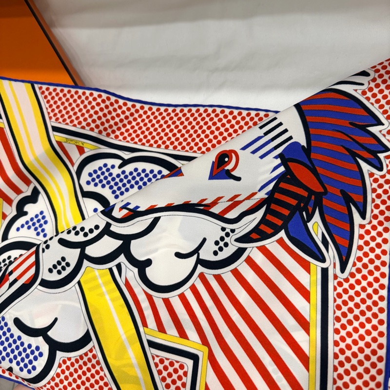 Hermes 愛馬仕 波普飛馬 70*70 絲巾 方巾-11