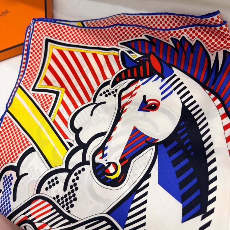Hermes 愛馬仕 波普飛馬 70*70 絲巾 方巾-13