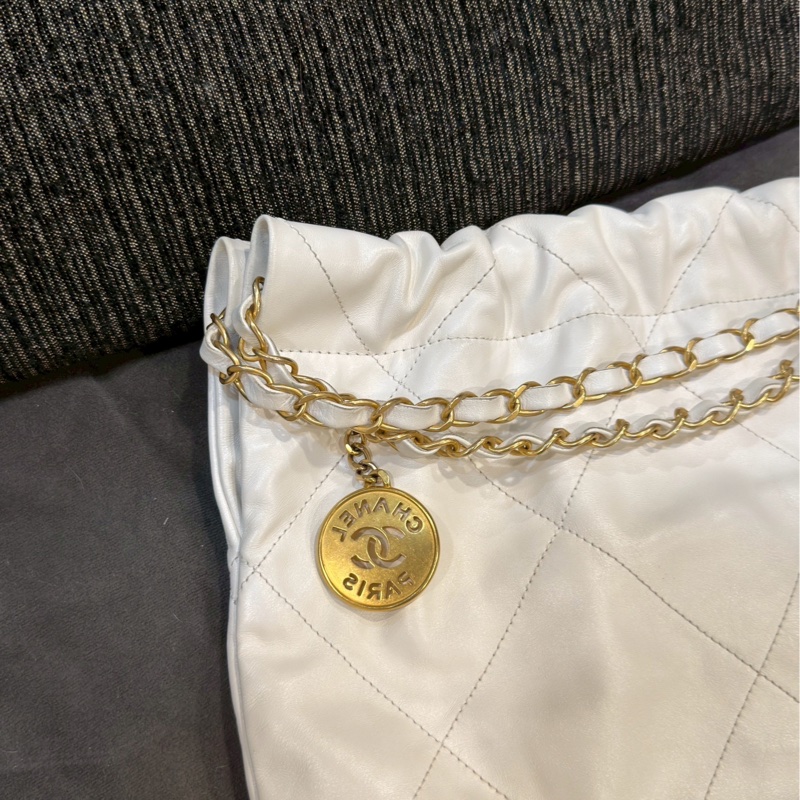 絕美神包閉眼入😍✨Chanel香奈兒白金中號22bag垃圾袋單肩鏈條包-8