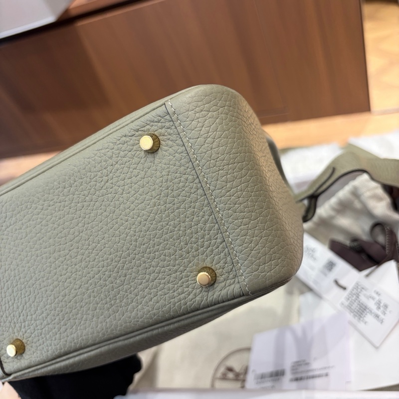 🌈Hermes🧡Mini Lindy一代🧡Q1鼠尾草金扣🌈全新有單有盒🌈TC皮🌟Stamp B🌟minilindy🌟lindy🌟愛馬仕🌟-4