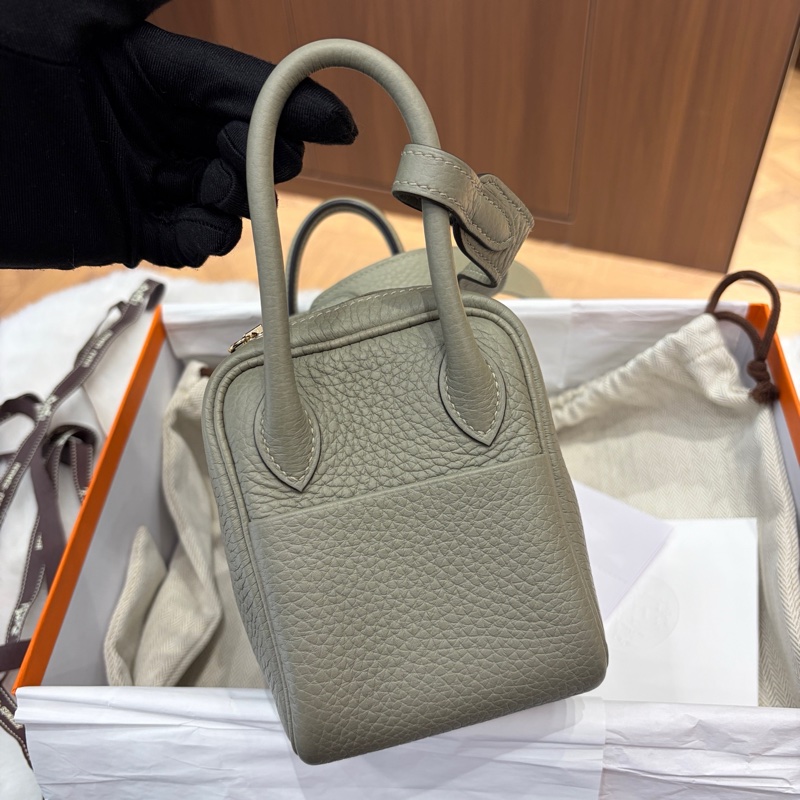 🌈Hermes🧡Mini Lindy一代🧡Q1鼠尾草金扣🌈全新有單有盒🌈TC皮🌟Stamp B🌟minilindy🌟lindy🌟愛馬仕🌟-6