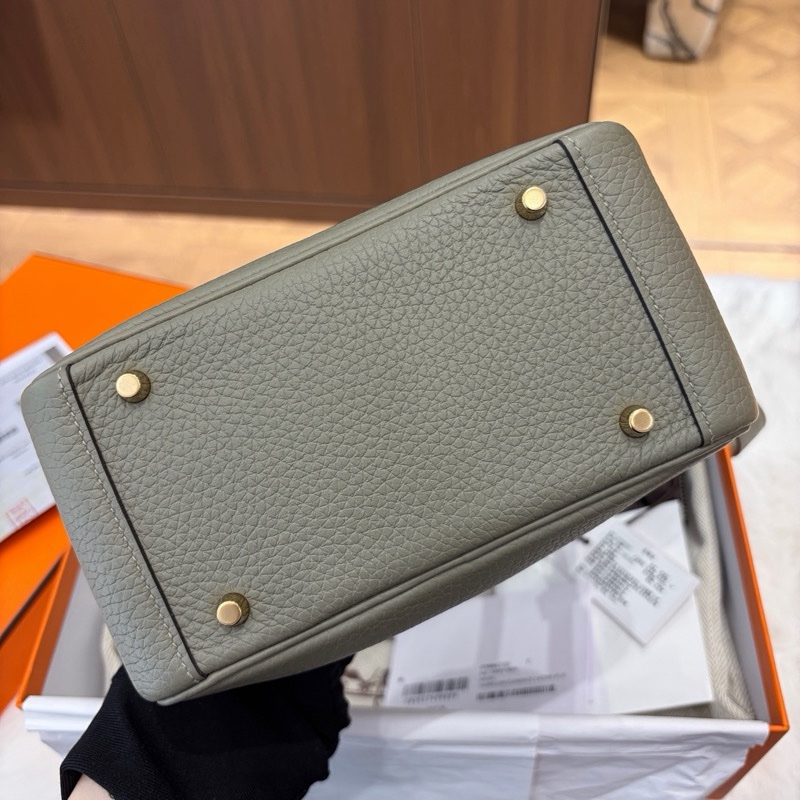 🌈Hermes🧡Mini Lindy一代🧡Q1鼠尾草金扣🌈全新有單有盒🌈TC皮🌟Stamp B🌟minilindy🌟lindy🌟愛馬仕🌟-8