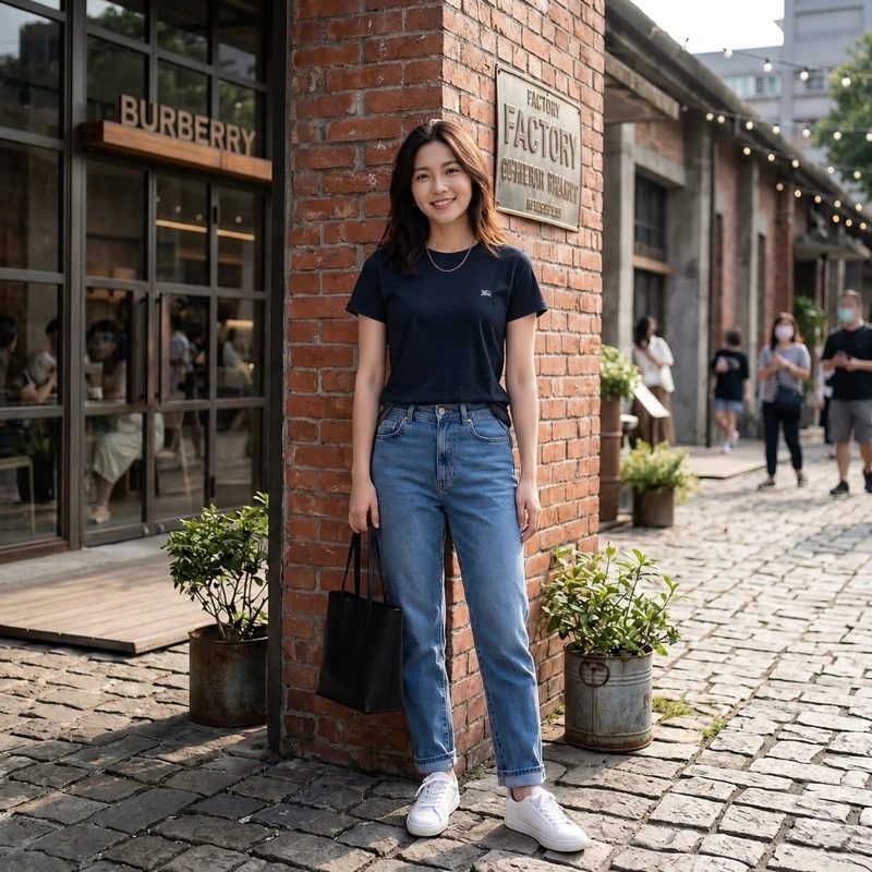 BURBERRY 藍標 基本款戰馬刺繡上衣 黑色-1