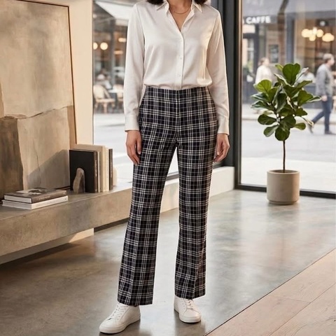 BURBERRY 倫敦 格紋彈性長褲