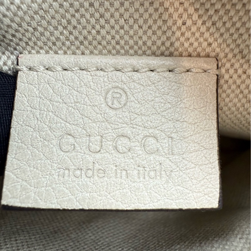 99新古馳/Gucci胸包腰包斜挎包白色男包-4