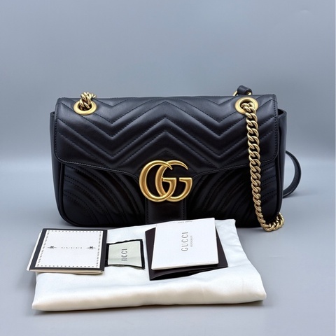 Gucci古馳馬蒙26黑金023黑標