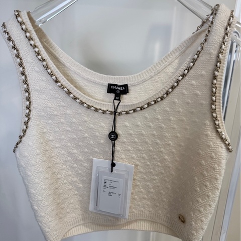 全新✨CHANEL✨2025鏈條大U背心 #40