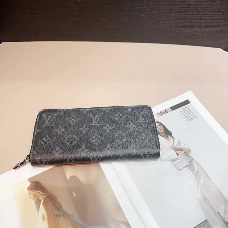 LV 黑灰原花ㄇ拉12卡長夾-0