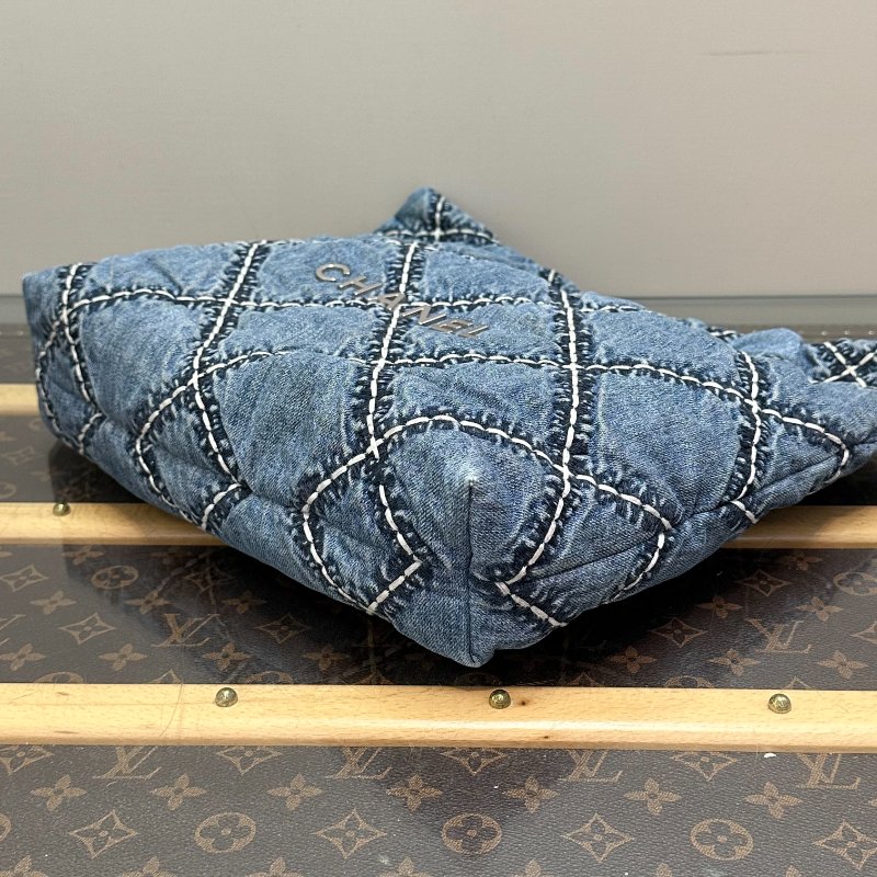 CHANEL 牛仔丹寧22bag 小號子母垃圾袋 35*37*8 98新配件塵袋-5