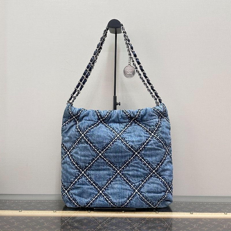CHANEL 牛仔丹寧22bag 小號子母垃圾袋 35*37*8 98新配件塵袋-6
