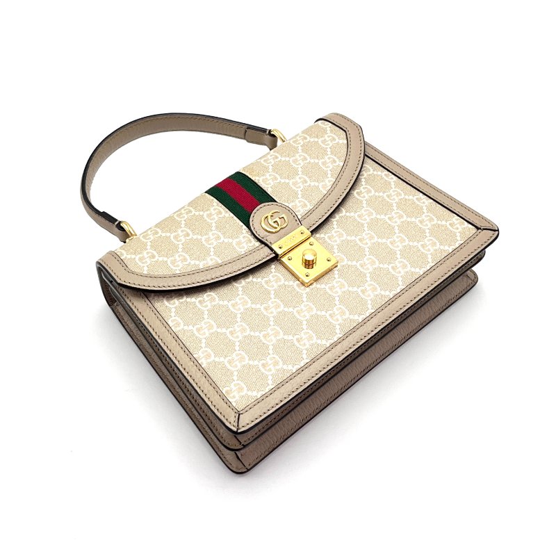 GUCCI Ophidia燕麥色 手提肩背斜背郵差包 25*17*8 98新配件塵袋-3