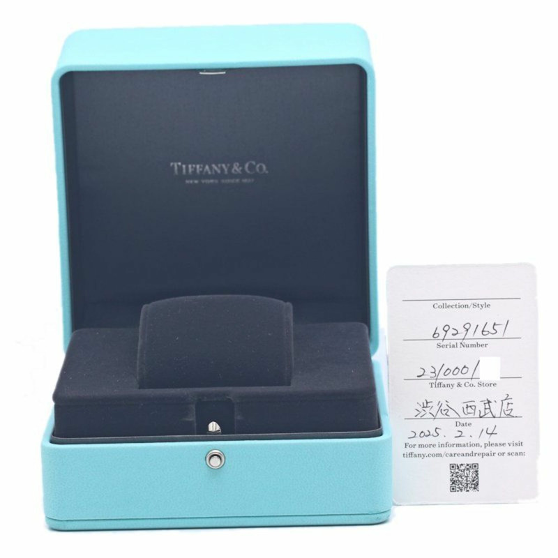 TIFFANY&Co.) Atlas 雙指針鑲鑽腕錶 69291651 女士精鋼腕錶 40349-15